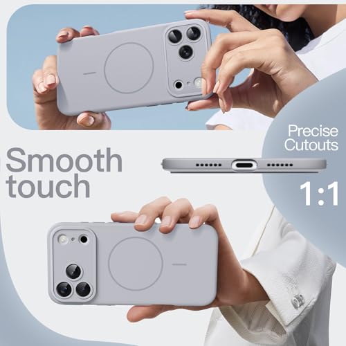 Image of JETech Magnetic Silicone Case for iPhone 17 Pro Max, Grey