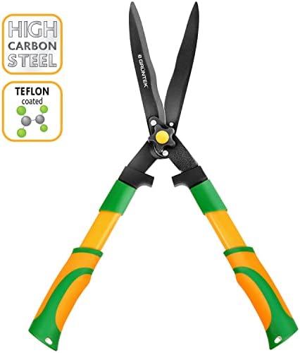 GRÜNTEK Hedge Shears Teflon Pike (Hecht) 560 mm, Shrub Shears with Serrated Edges and Double-Teflon Coating. Satisfaction Guarantee: 21 Days