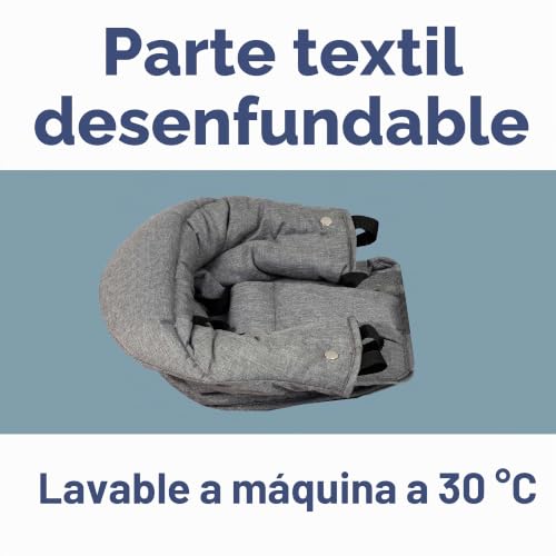 Miniatura 5 de Looping - Asiento De Mesa Plegable Para Bebé Fijación Segura De 4 Puntos, Portátil Y Compacto Gris Jaspeado