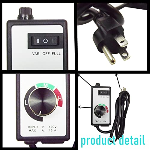 Gxywady Variable Speed Controller Replacement For Router Fan Electric Motor Ac 120V 15A #TOP3