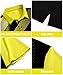 JACKETOWN Mens Polo Shirts Short Sleeve Print Dry Fit Performance Moisture Wicking Casual Collared Golf Shirts Black and Yellow