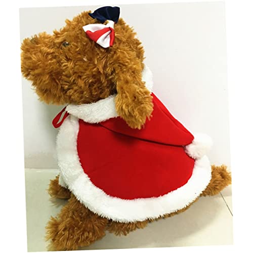 Disfraz para perro capa con capucha color rojo tamaño S miniatura 4