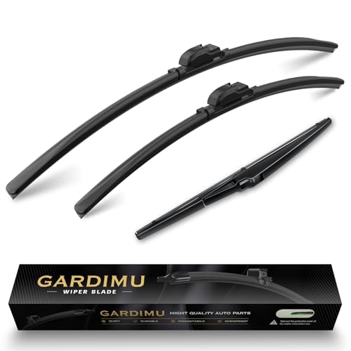 Image of Front and Rear Windshield Wipers for Chrysler Pacifica 2017-2026 | Quiet and Streak-Free 26 inch 20 inch 14 inch Front and Back Wiper Blades Assembly All-Season OEM Automotive Replacement Accessories
