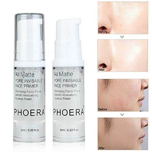Phoera Face Primer Invisible Pores Base Oil Control Added vitamins Makeup Base Pore Filler Moisturiser Matte Finish Long Lasting Makeup Skin Pore Minimizer UK Cosmetics AquaPurity 6ml - Image 8