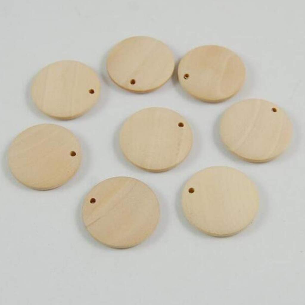Schmuckherstellung 100 Stück rustikale Holz-Weihnachts-Scrapbooking-Verzierungen, Leere Holzstücke for DIY-Bastelarbeiten, Babyparty, Hochzeit, Geburtstag, Party-Dekoration, 30 mm