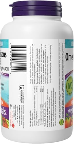 Webber Naturals Omega-3 Fish Oil 1,000 mg, 210 Softgels, Supports Cardiovascular Health and Brain Function — view 10
