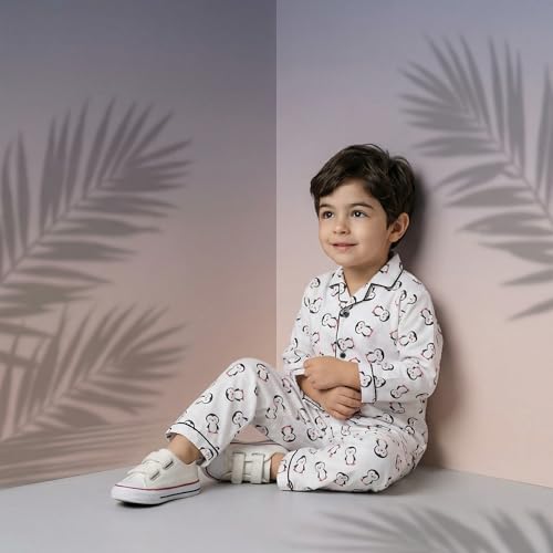 Image of CLAP Kids Cotton Printed Full Sleeves Night Suit