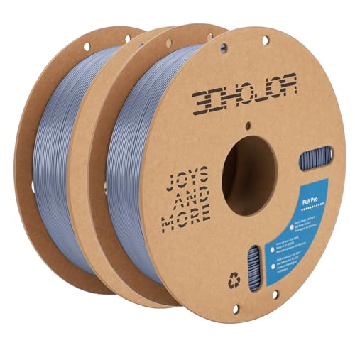 Image of 3DHoJor PLA Pro Filament 1.75mm 3D Printing Filament PLA + Bundle 1kg*2 (4.4lbs) Cardboard Spool Dimensional Accuracy + /- 0.03 mm-2Pack Gray