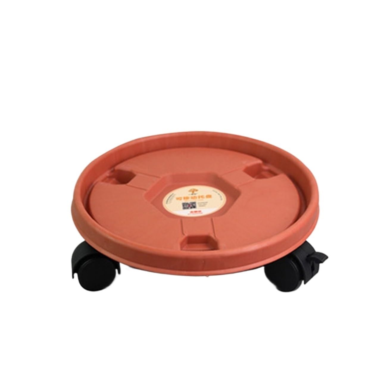 WEYIMVTO Mobile plant pot trays, Home Cottom Support Removable With Wheels Universal Plant Saucer Garden Supplies(Brick Red)
