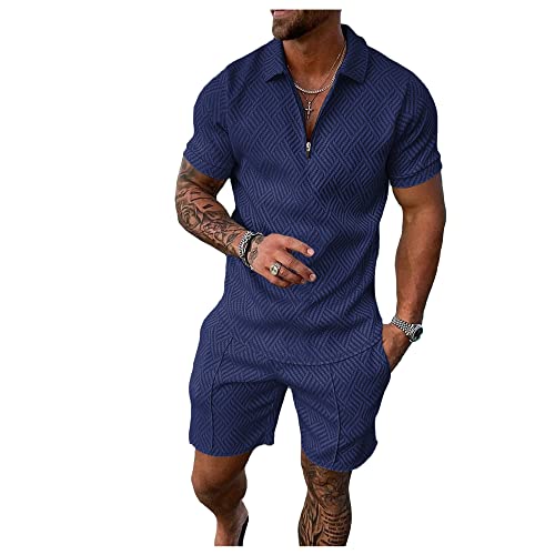 Ensemble 2 pièces homme short et haut zippé Legou pour vos sorties décontractées d'été