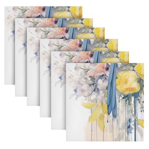 Servilletas de tela multicolor pack x6 20x20 pulg miniatura 2