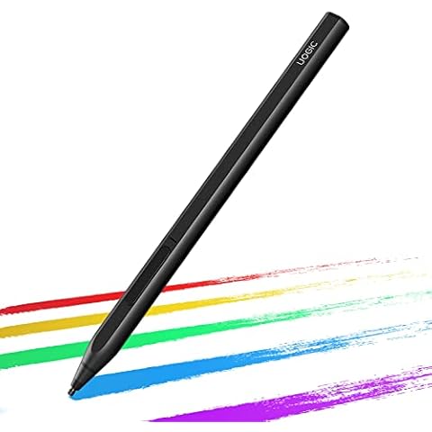 Uogic Pen for Microsoft Surface, INK PRO Magnetic Stylus Pen, 4096 Pressure Sensitivity, Tilt & Palm Rejection, Flex & Soft HB Tip, for Surface Pro/Go/Book/Studio/Laptop Series, Rechargeable Cover