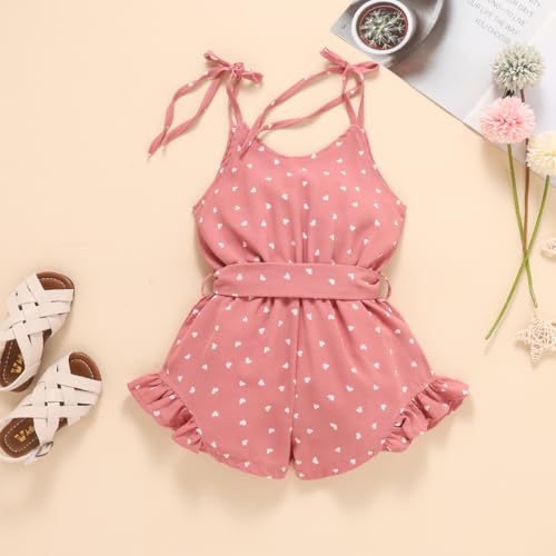 Image of Toddler Girl Clothes Baby Summer Cute Halter Romper 6 Months to 5 Years Old