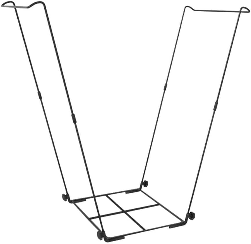 Trash Bag Holder Portable Iron Bracket Multi Use Metal Garbage Bag Holder Frame for Pantry Outdoor Gardening Leaves Weeding, without Wheels
