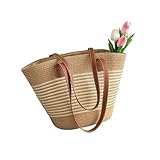 Grande taille et capacité : mesuré 17,3 x 11,4 x 5,9 pouces, 400 g. notre grand sac de plage en paille pourra contenir tous vos essentiels de plage sans vous sentir à l'étroit