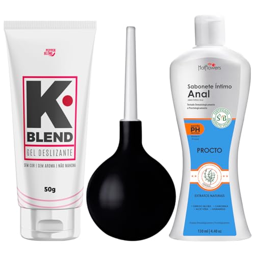 Kit Ducha Lavagem Anal Intima Higiênica 200ml Sabonete Íntimo Procto Lubrificante Íntimo Neutro a Ba