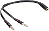 Hytech HY-X78 Black 3.5mm to Audio + Mic 0.15m Headphone Converter
