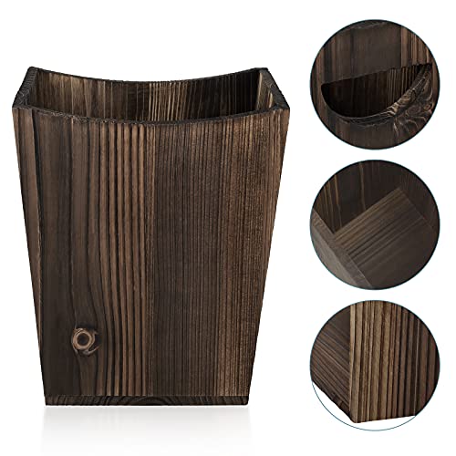 Eteli BHK68 Wood Waste Basket Small Trash Can thumb #6