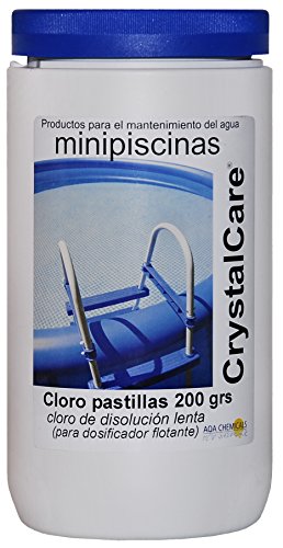 CrystalCare Tabletas Cloro Tricloro 90%. Pastillas 200 gr. Bote 1 Kg Cover