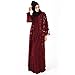 RISTHY Musulmán Abaya Dubai Turquia Musulmana Lentejuelas Vestidos de Encaje Largos Suelta...