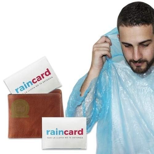 ECOSPIT Unisex-Adult Disposable Pocket Size Easy to Carry Raincard for Men and Women for Travel Use | Pocket Emergency Waterproof Rain Poncho | Rain Card Multicolour For Unisex