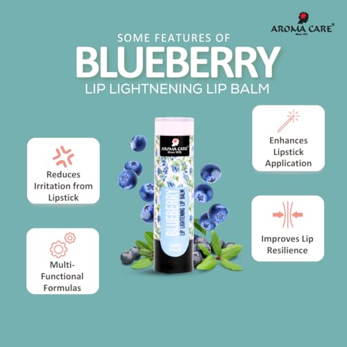 Image of Aroma Care Lip Balm | Blueberry Extract Lip Care | Moisturizing & Nourishing Lip Balm for Dry Lips | Blueberry Scented Lip Moisturizer | 4.7 g