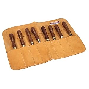Faithfull FAILCR8 8 Pocket Leather Chisel Roll