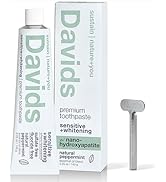 Davids Nano Hydroxyapaite Natural Toothpaste for Sensitivity, Peppermint, Flouride Free, SLS Free...