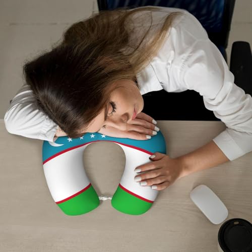Almohada de viaje ergonómica espuma viscoelástica negra miniatura 7