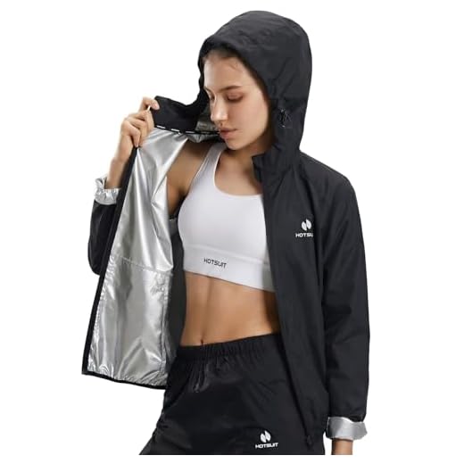 HOTSUIT Sauna Suit for Women Weight Loss Machine Washable Sweat Sauna Jacket Pants Anti Rip Sweat Suit for Gym Workout
