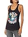 Disney Girls Alice in Wonderland Ferns Flowers & Tea Juniors Racerback Tank T-Shirt, Black, Large US