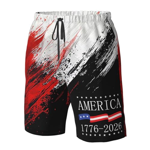 NAFSKL Board Shorts America Birthday USA 1776 2026 Mens Swim Trunks Quick Dry Swim Shorts Beach Short Swimwear with Pockets4