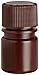 Wheaton 209123 HDPE Leak Resistant Narrow Mouth Bottle, 0.3oz With 20-410 Screw Cap, Amber, 25mm Diameter x 43mm Height (Case Of 72)