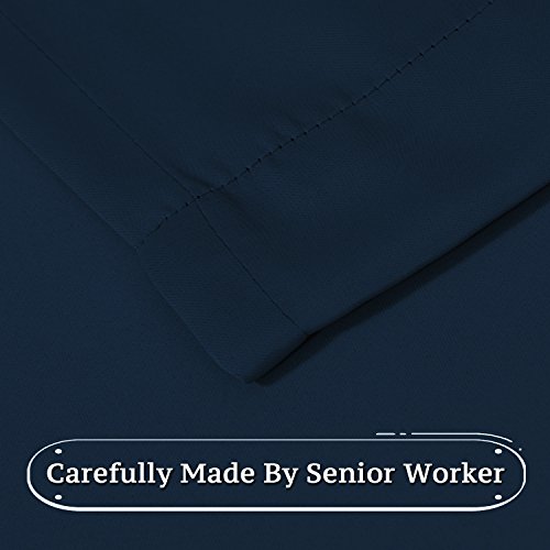 Grommet Top Blackout Curtains And Drapes, Blackout Window Curtains For Bedromm, Thermal Insulated Solid Window Blackout Draperies Navy Nursery & Infant Care Curtains Each Panel 52 In X 96 In (W X L) #TOP2