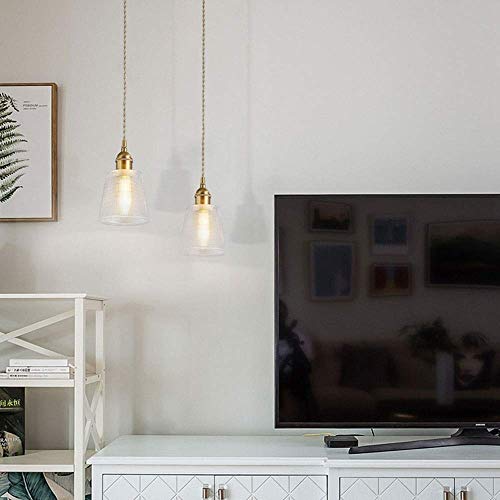Lámpara colgante de cristal Dere con diseño nórdico minimalista 4