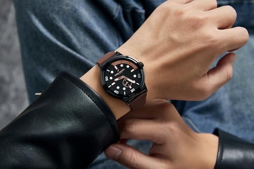 Image of Daniel Hechter Paris Auber Collection Analog Quartz Watch for Men with Round Gloss Dial, Small Seconds Sub-Dial & Silicone Strap