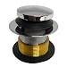 LASCO 03-4809 Brass Bathtub Drain Strainer with Tip Toe Style Stopper and 1-1/4-Inch Fine Thread x 1-1/2-Inch Course Thread Bushing, Chrome Plated