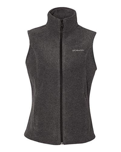 Columbia Women's Benton Springs Vest, 1X, Charcoal/Heather