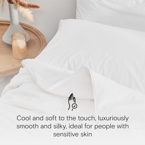 DOZ All Season Cooling Comforter, 100% Viscose Derived from Bamboo, Breathable, Lightweight, Soft, Down Alternative Duvet Insert, 8 Loops, 90\"x90\" (Full/Queen) - Thumbnail 3