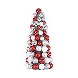 Costyleen 16 Inch Christmas Ball Tree Fireplace Table Decoration Home Party Decorative Ball Ornament