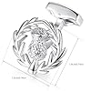 HONEY BEAR Scotland Scottish Thistle Cufflinks - Stainless Steel for Mens Shirt Wedding Business Gift,Silver #4