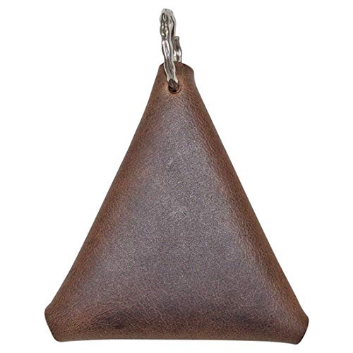 Hide & Drink Full-Grain Leather Triangular Coin Keychain #TOP16