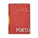 Reisepasshülle aus Leder mit Portugal-Flagge