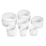 Fox Run Plain and Crinkled Double-Sided Cookie cutters, Regular, Metallic