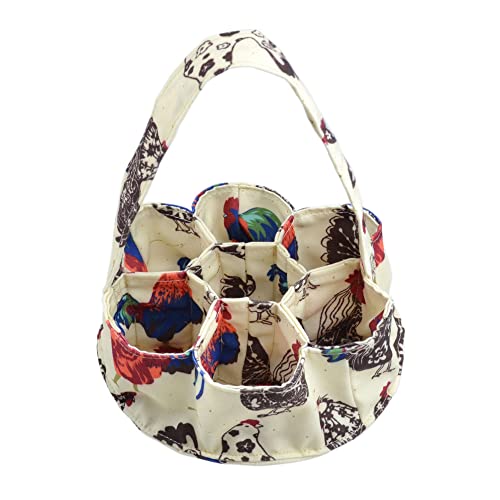 Pranovo Mini Eggs Collecting Basket Eggs Gathering Basket With 7 Pouches For Chicken Hen Duck Goose Eggs Housewife Farmhouse Garden #TOP2