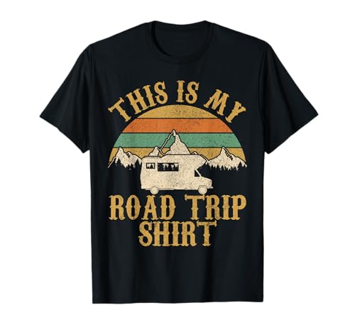 Motorhome Camping Camper Vintage This Is My Road Trip T-Shirt