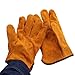 Kopida Work Gloves 1 Pair Leather Welding Gloves Anti-Heat Work Safety Gloves For Welding Metal Hand Tools Labor Protection Wear Resistant Antiskid Welder Gloves