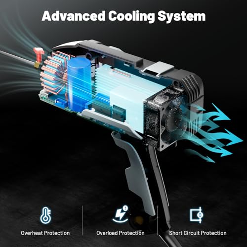 Image of Handheld Welding Machine 110V: Portable Welder with IGBT Inverter 6 Variable Current Adjustment, Electric ARC Welder Gun Welding Tools Set Fits for 3 /32 inch-1 /8 inch Wire Rods (Grey)