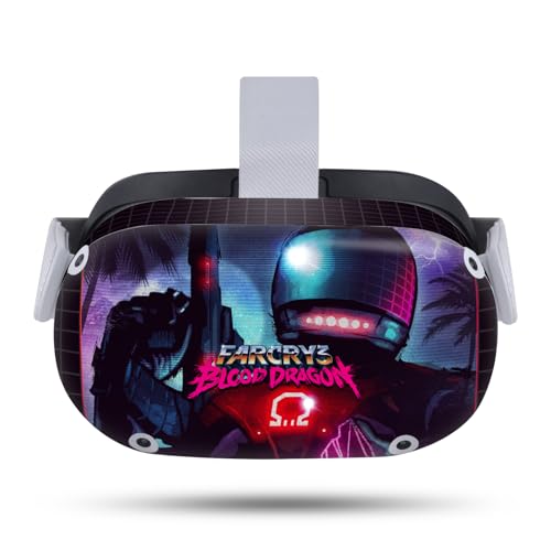 Head Case Designs Officially Licensed Far Cry 3 Blood Dragon Key Art Omega Vinyl Sticker Skin Decal Cover Compatible with Meta Quest 2