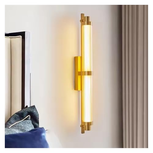 Lámpara de pared moderna de tira larga 70 cm aplique recto dorado para salón 5